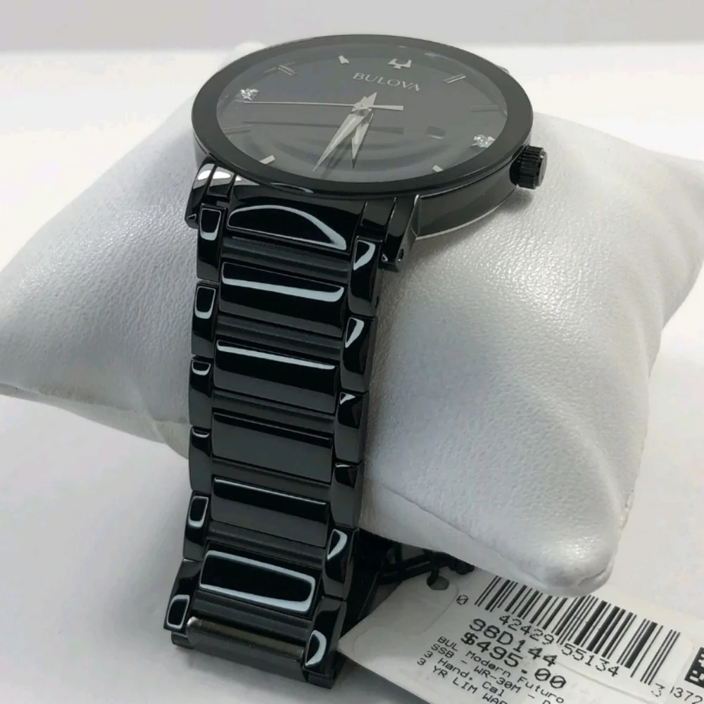 ***SOLD*** Bulova Modern Diamond Black Dial Men's Watch - Picture 8 of 11
